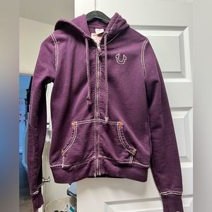 Women’s True Religion full zipper hoodie size: M